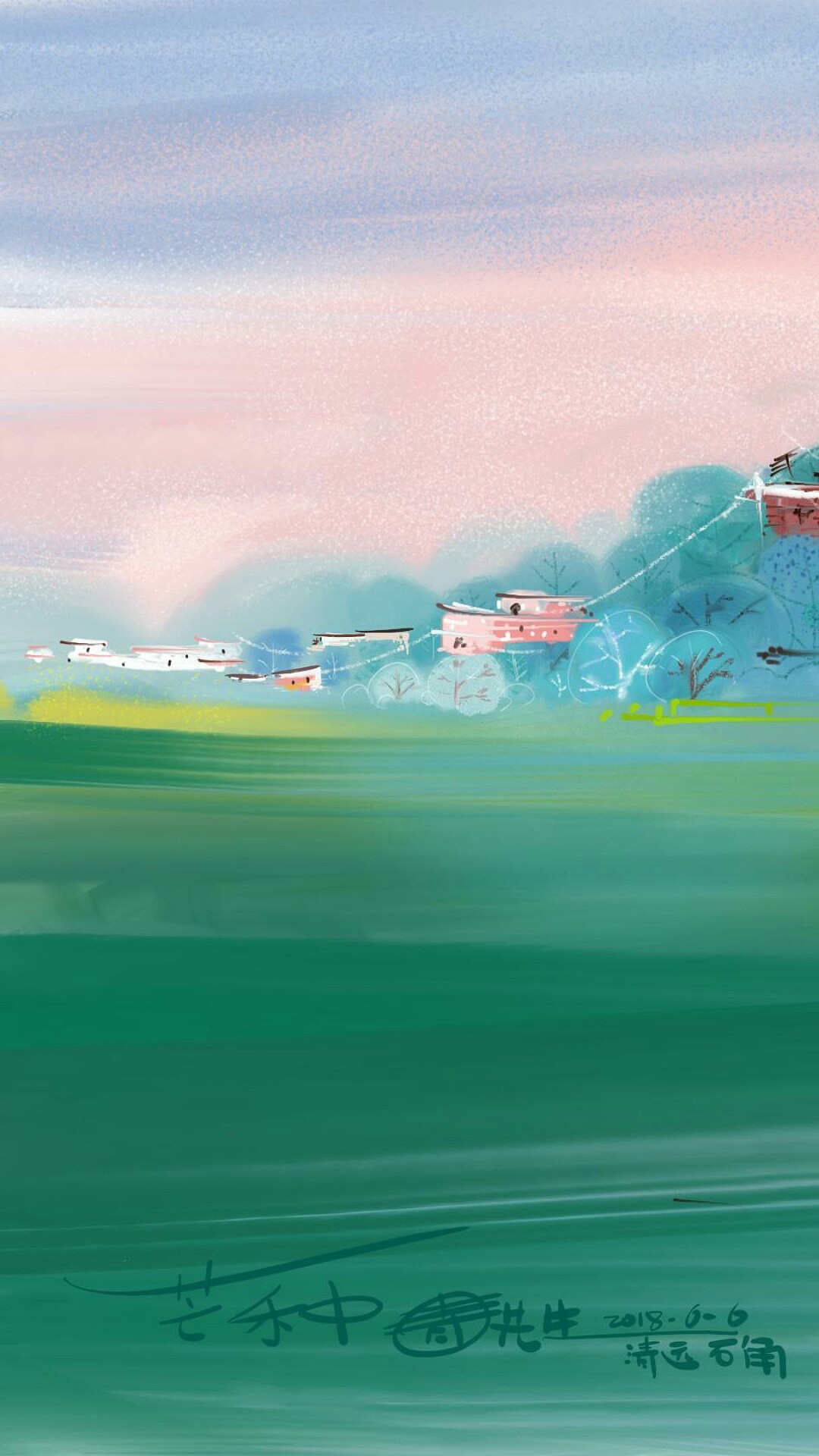 雨后小村落写生|插画|创作习作|青先生粘土画室 - 原创作品 - 站酷