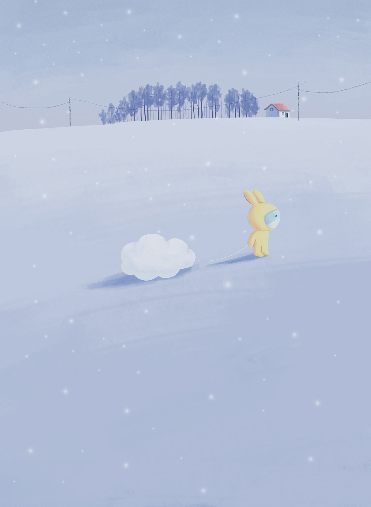 唐小里云朵系列插画——风雨兼程