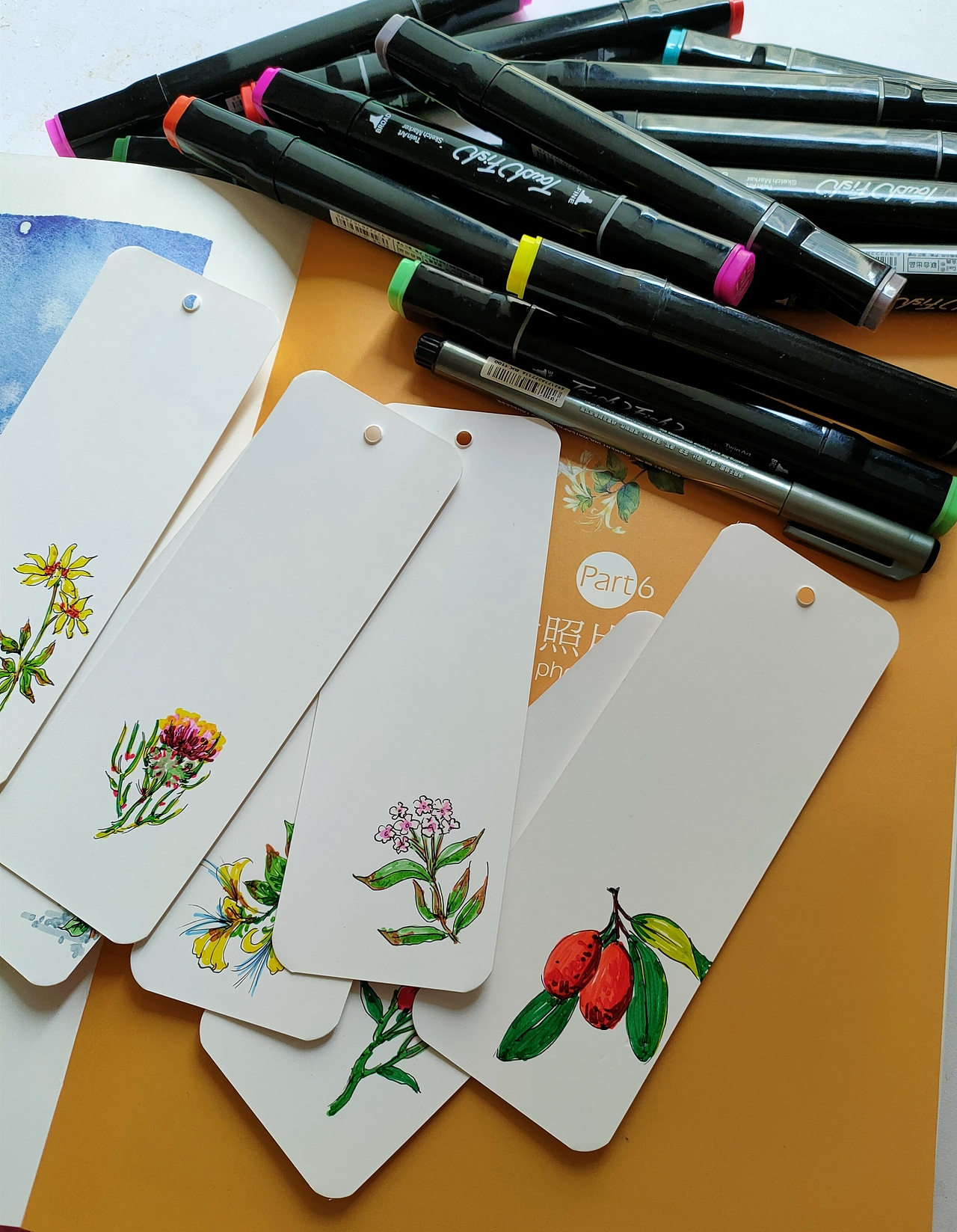 手绘书签
