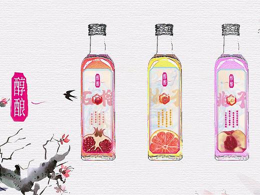 纯酿果酒外包装设计