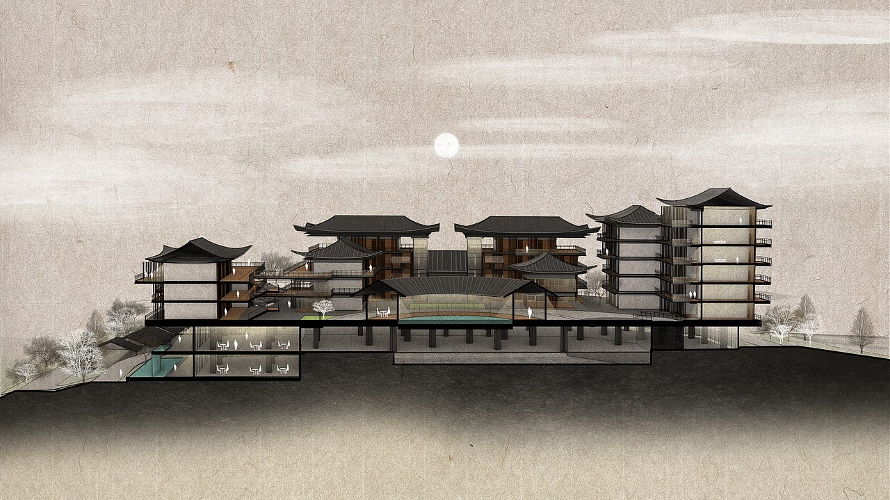 2018-2021 建筑设计中-插画风的表达（图ZMjkzMzMyODI4） - 建筑/空间 - 站酷设计师AAAAAPIAO原创素材 - 站酷ZCOOL