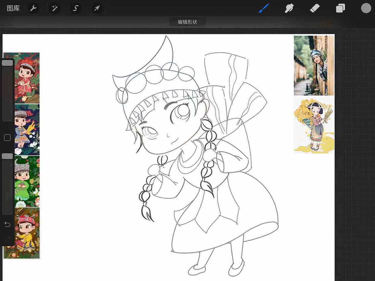 一组腊肉主题的插画包装作品