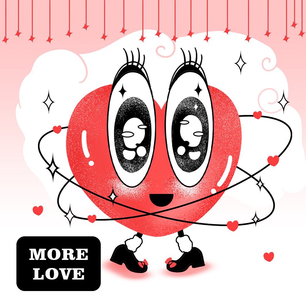 《More Love》（图ZMjk0MDAzMzU2） - IP形象 - 站酷设计师孑_DESI原创素材 - 站酷ZCOOL