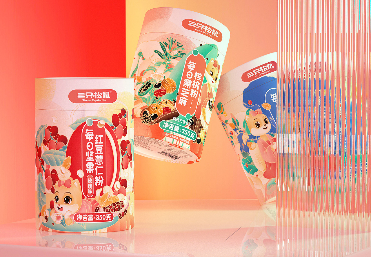 尚智×三只松鼠 | 藕粉饮品系列包装（图ZMjQwMDQ4MTc2） - 包装 - 站酷设计师尚智食品包装设计原创素材 - 站酷ZCOOL