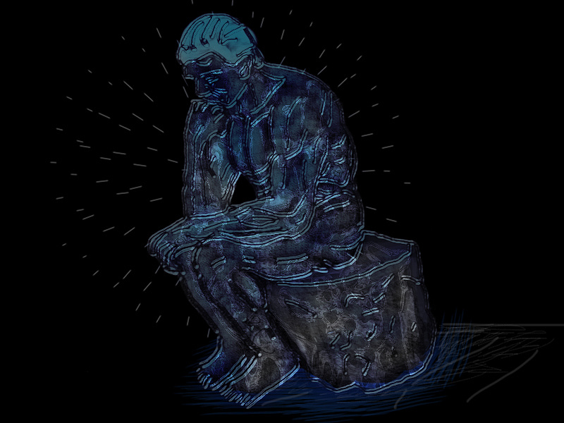 思考者(电脑插画设计)|插画|商业插画|cndesignboy2008 - 原创作品