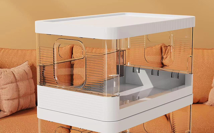 梦研社✖️折叠置物架小推车客厅收纳柜