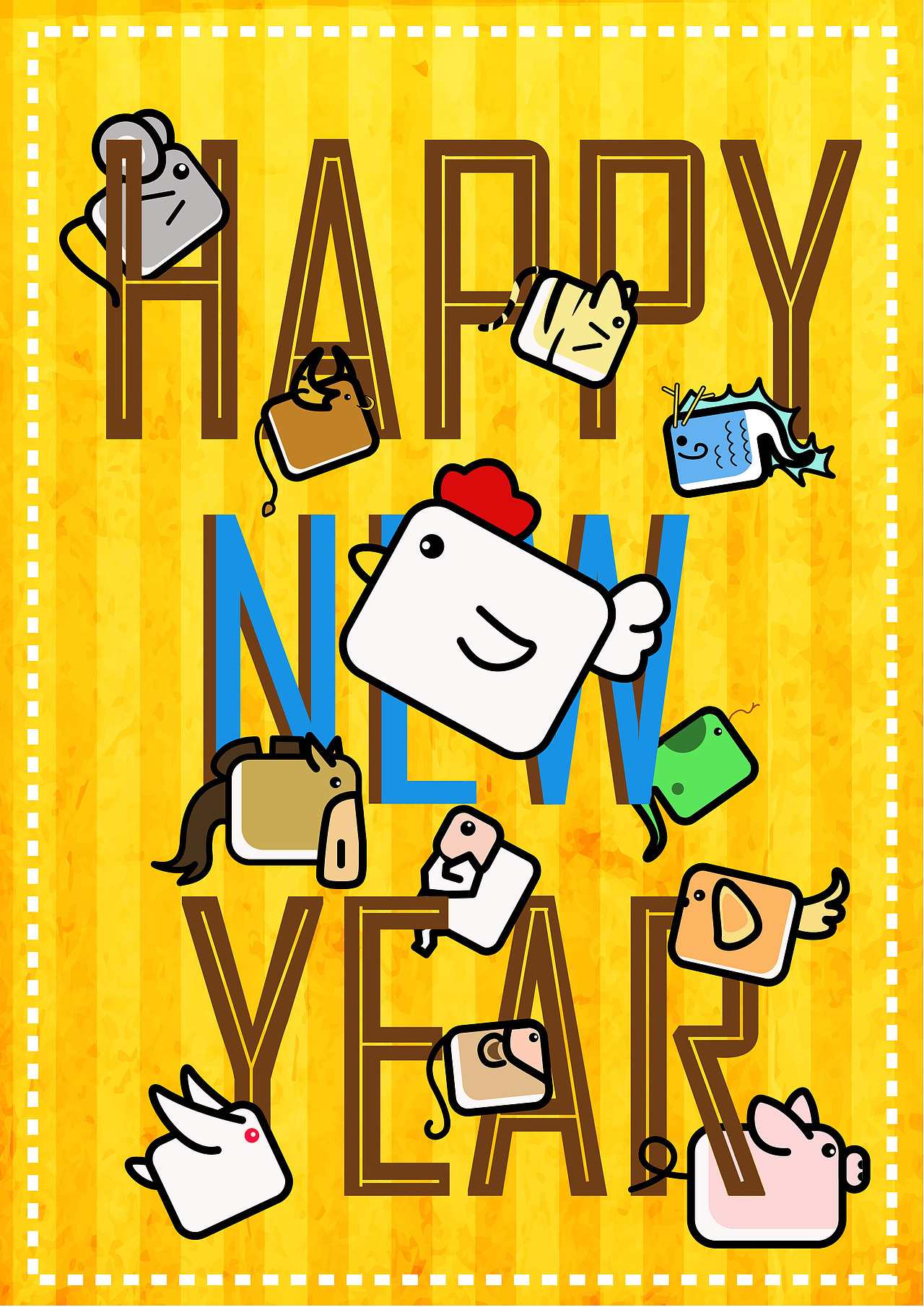 新年贺卡设计（图ZNjY0MTYwMTI=） - 海报 - 站酷设计师MrMoon5原创素材 - 站酷ZCOOL