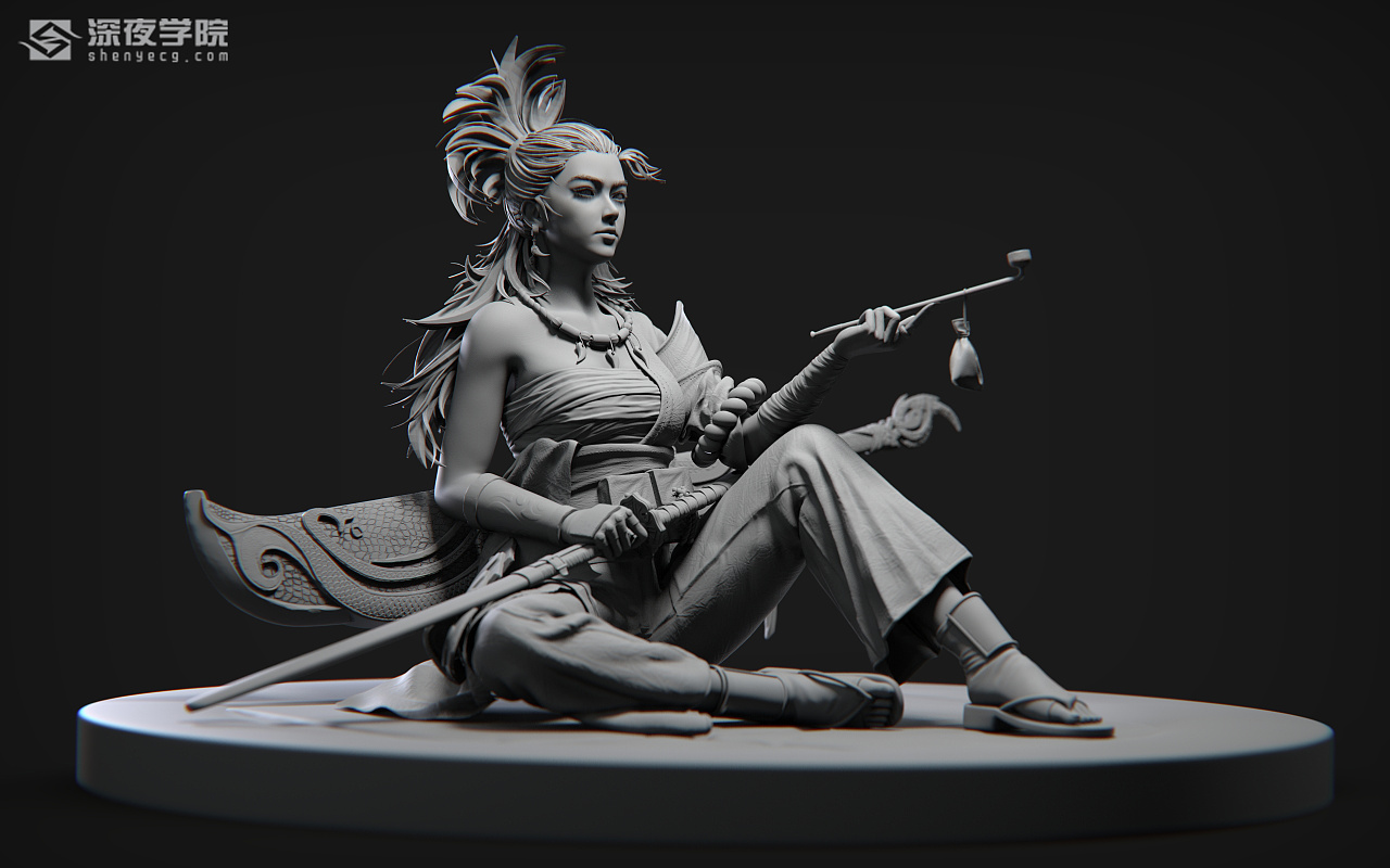 《妖》3d模型作品|三维|人物/生物|深夜工作室 - 原创作品 - 站酷