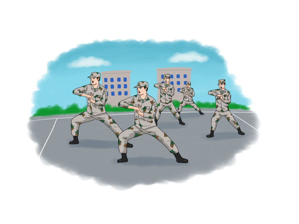 部队军事训练漫画图片