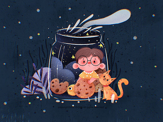 儿童插画｜治愈系