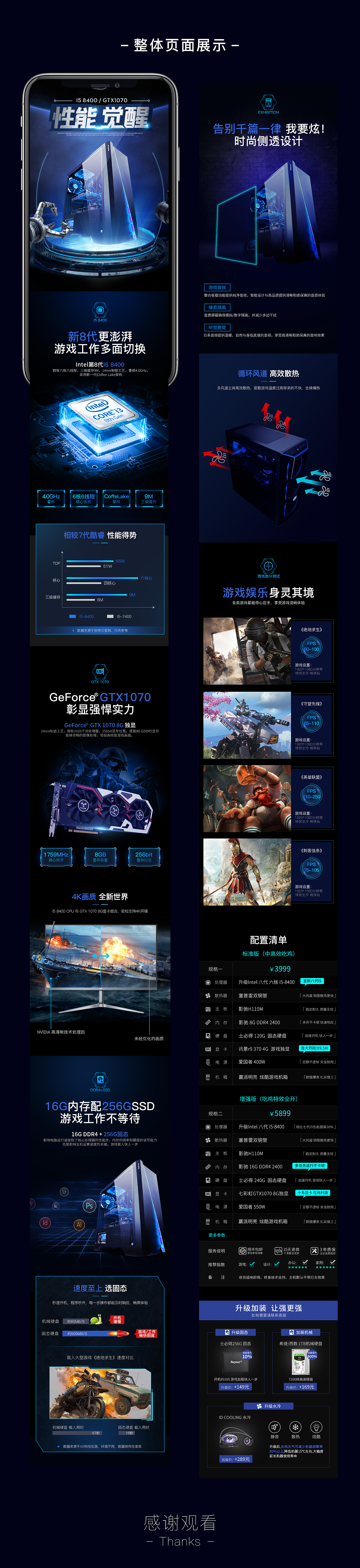 两款电脑主机详情页