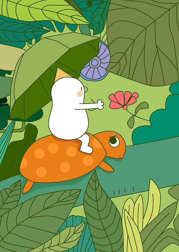 插画同色系练习