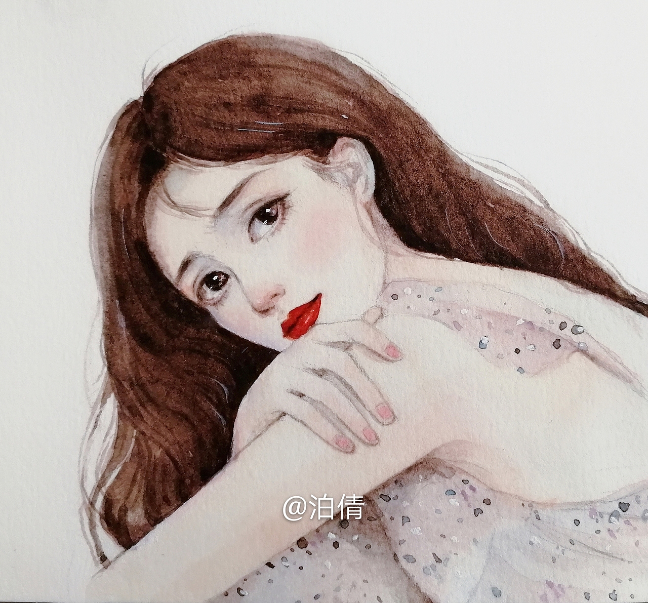 水彩女生头像（图ZMTg4NDA3OTQw） - 创作习作 - 站酷设计师泊倩原创素材 - 站酷ZCOOL