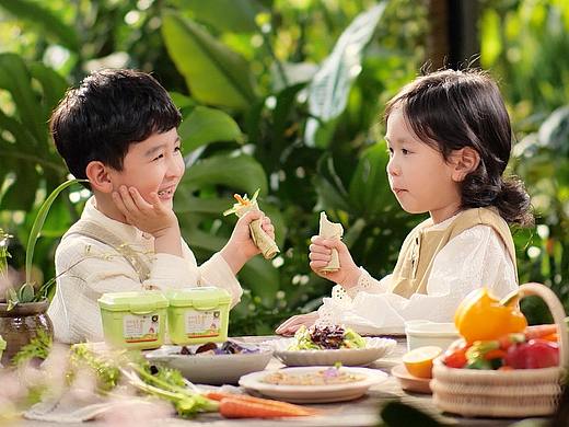 欣和禾然有机儿童豆豆酱美食儿童模特短视频竖版