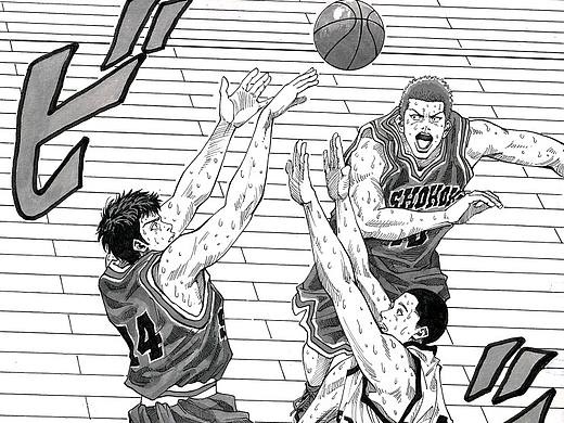 三井寿命中超远压哨三分球