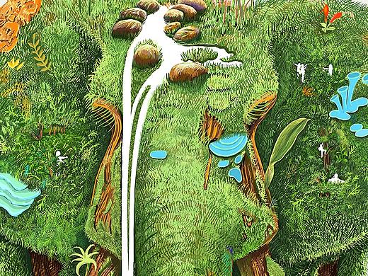 雨林古树茶--原生态系列包装插画之「万象」