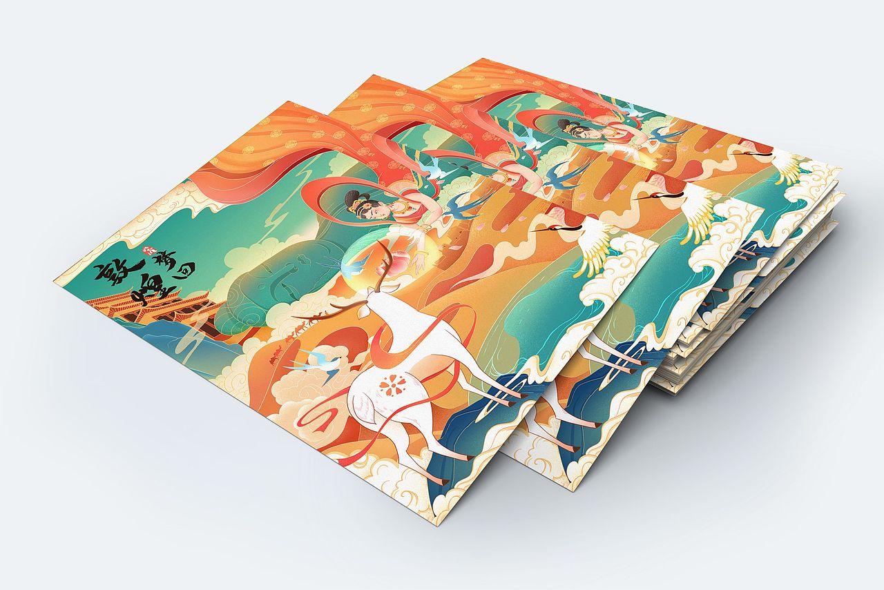 梦回敦煌（图ZMjQ4OTY3NzUy） - 商业插画 - 站酷设计师晓风卟卟原创素材 - 站酷ZCOOL