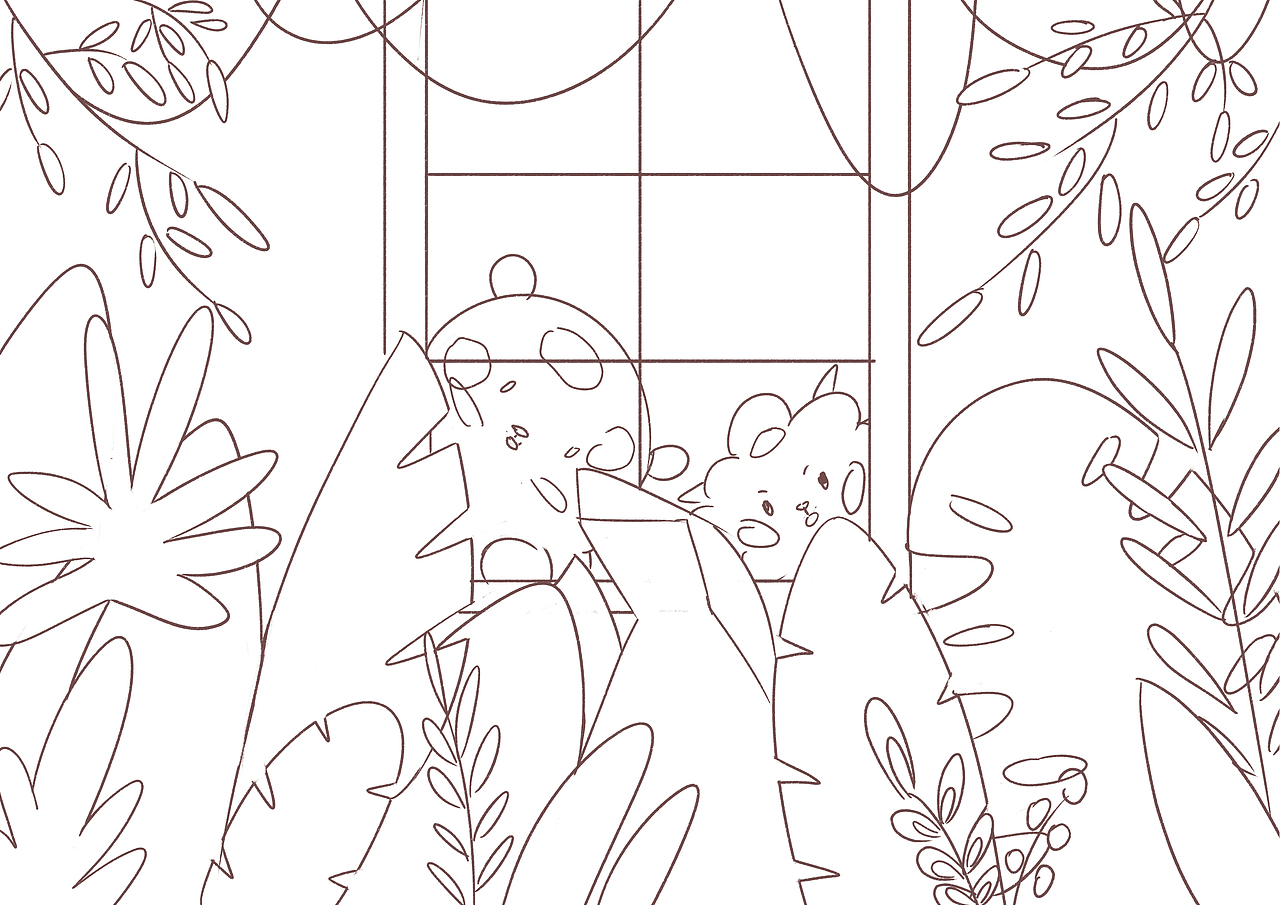 零基础练习2 (植物插画海报)（图ZMjg0NTQzNTMy） - 商业插画 - 站酷设计师小帽哈原创素材 - 站酷ZCOOL