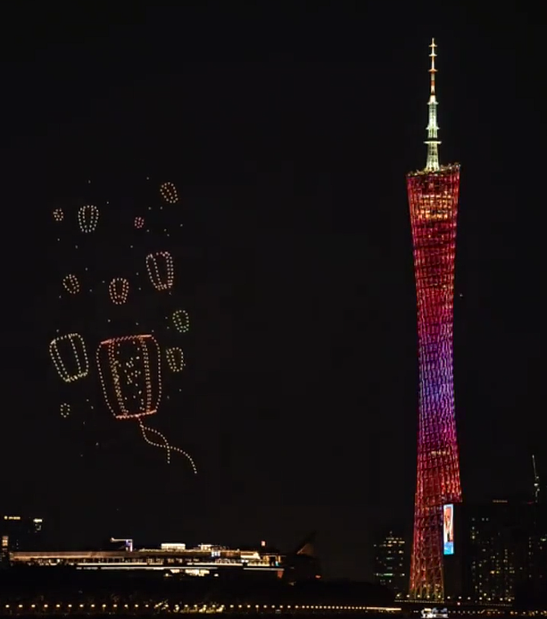 广州元宵节与冬奥会无人机表演