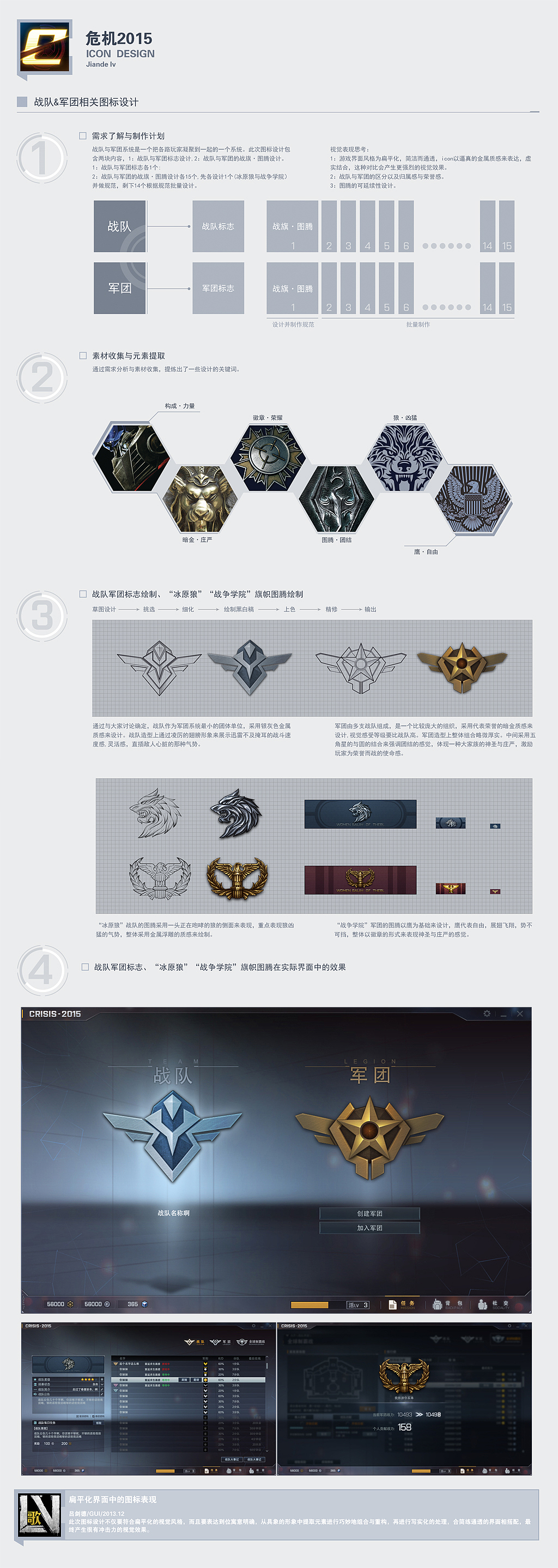 【原创】危机2015战队图标设计思路（图ZNDEwOTE3Mjg=） - 游戏UI - 站酷设计师lv歌原创素材 - 站酷ZCOOL