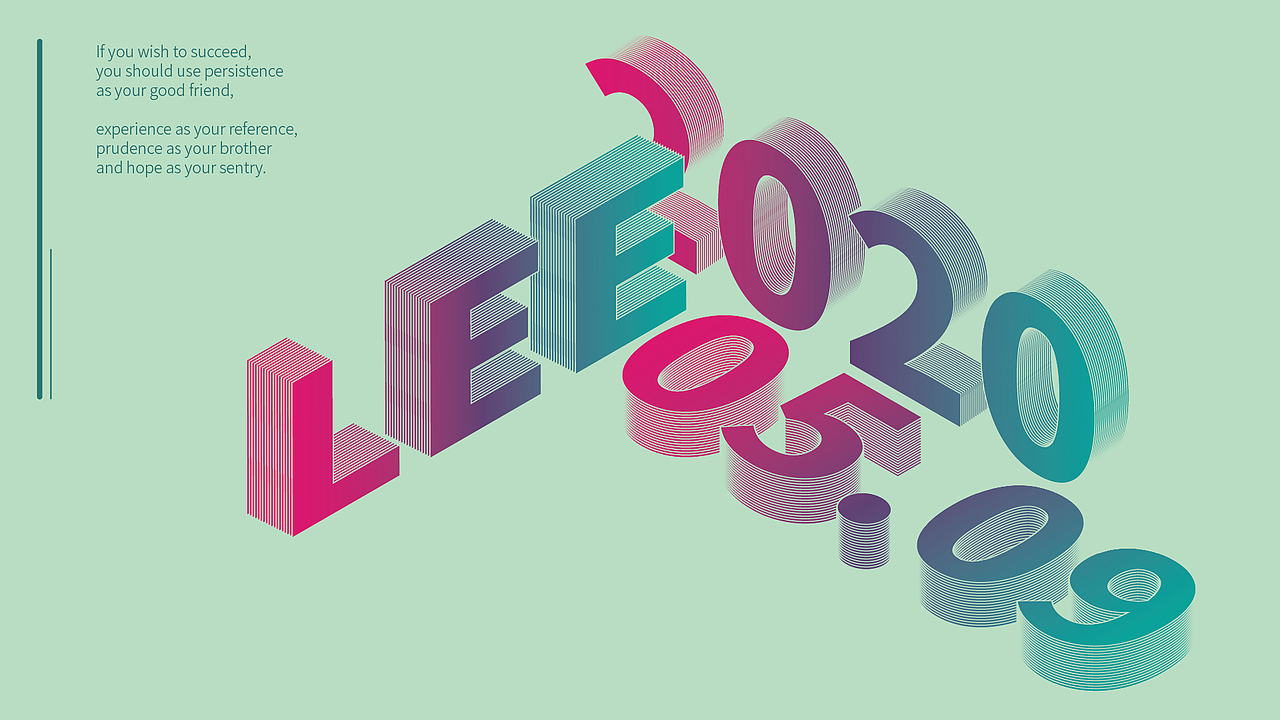 2.5D风格立体线框渐变文字海报（图ZMjA3MjQ5NDI4） - 海报 - 站酷设计师LYn03原创素材 - 站酷ZCOOL