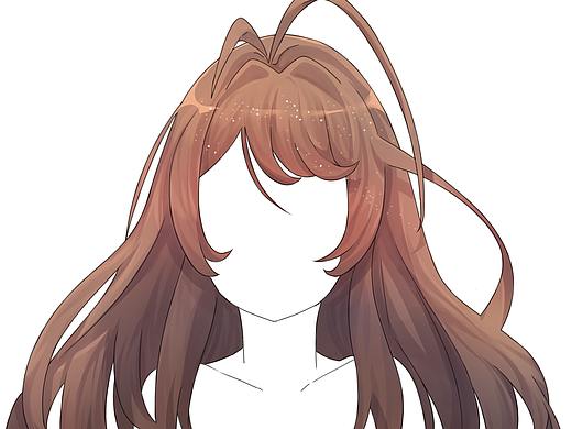二次元萌妹发型上色