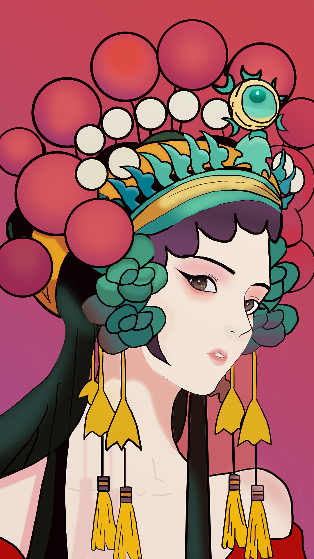 国潮插画（图ZMjIzMDgyODU2） - 创作习作 - 站酷设计师林林小红同学原创素材 - 站酷ZCOOL