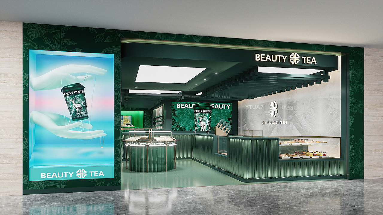 一个轻奢茶饮品牌项目的诞生，从无到有【门店设计篇】（图ZMzcwNTUyODA4） - 商业空间设计 - 站酷设计师手艺人灬原创素材 - 站酷ZCOOL