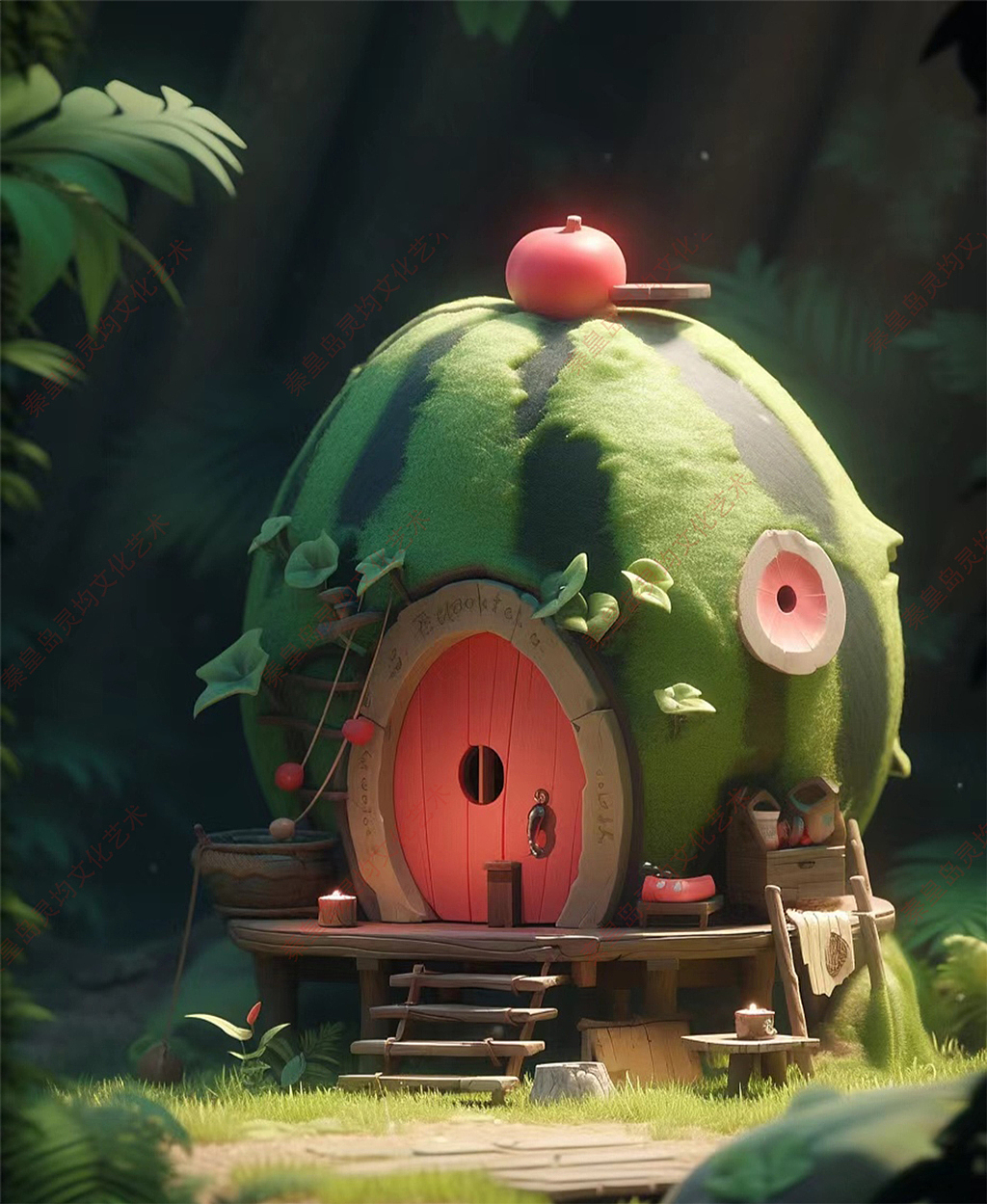 住进西瓜移动民宿：夏日新玩法的极致体验（图ZMzcwNDMwODY0） - 雕塑 - 站酷设计师曹氏文旅原创素材 - 站酷ZCOOL