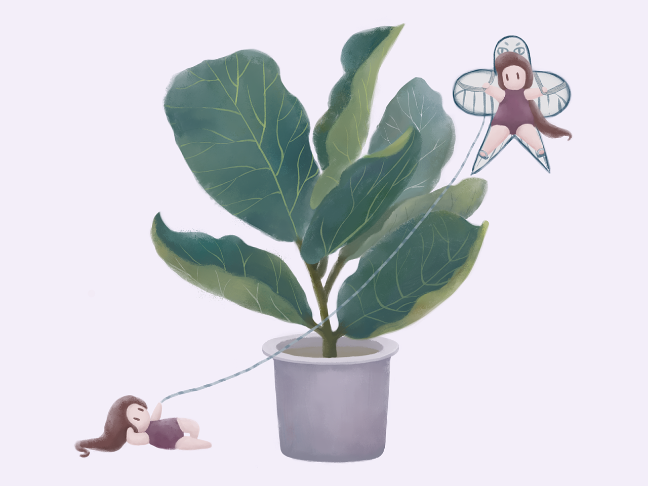 q版简约植物插画习作|插画|创作习作|小肉羊的奇幻世界 - 原创作品