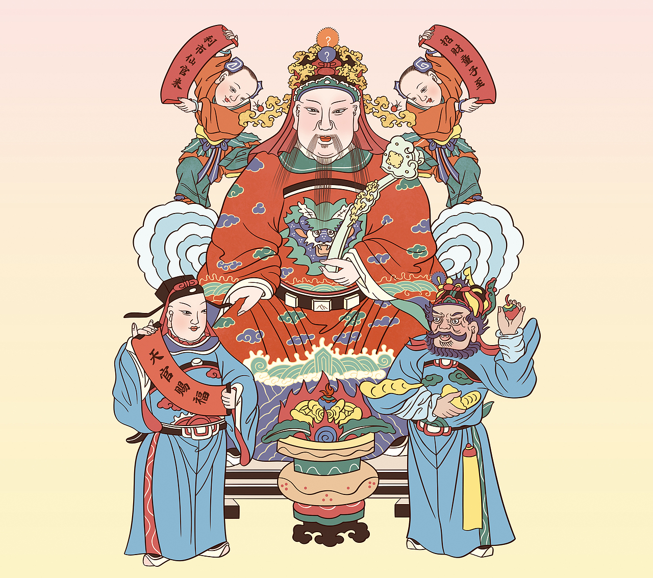 故宫台历2020 金鼠翼开万福生（图ZMjA3MTY1NjYw） - 商业插画 - 站酷设计师青筝儿原创素材 - 站酷ZCOOL