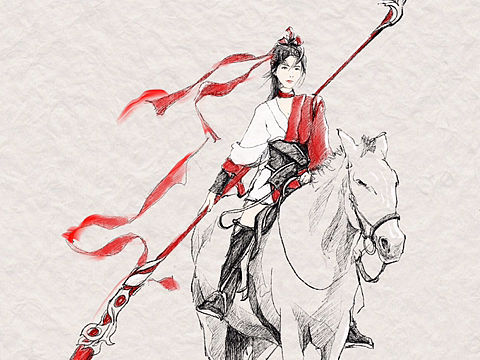 王者荣耀 马上云缨（个人主页-ZNjI2NTMzNDg=） - 商业插画 - 站酷设计师春光灿烂Pipi皮原创素材 - 站酷ZCOOL