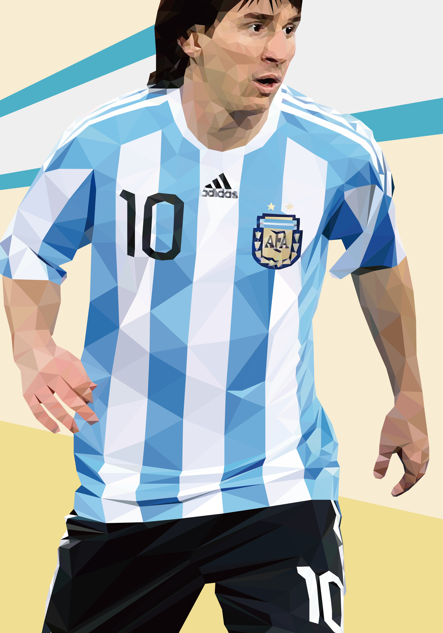 2018世界杯插画系列——阿根廷 梅西！！|插画|商业插画|巴萨是冠军 - 原创作品 - 站酷 (ZCOOL)