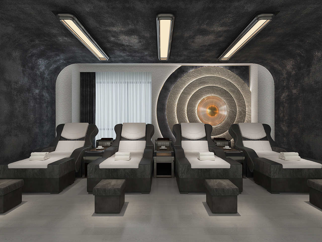 足迹时光西安足浴店设计网红足浴店装饰设计案例