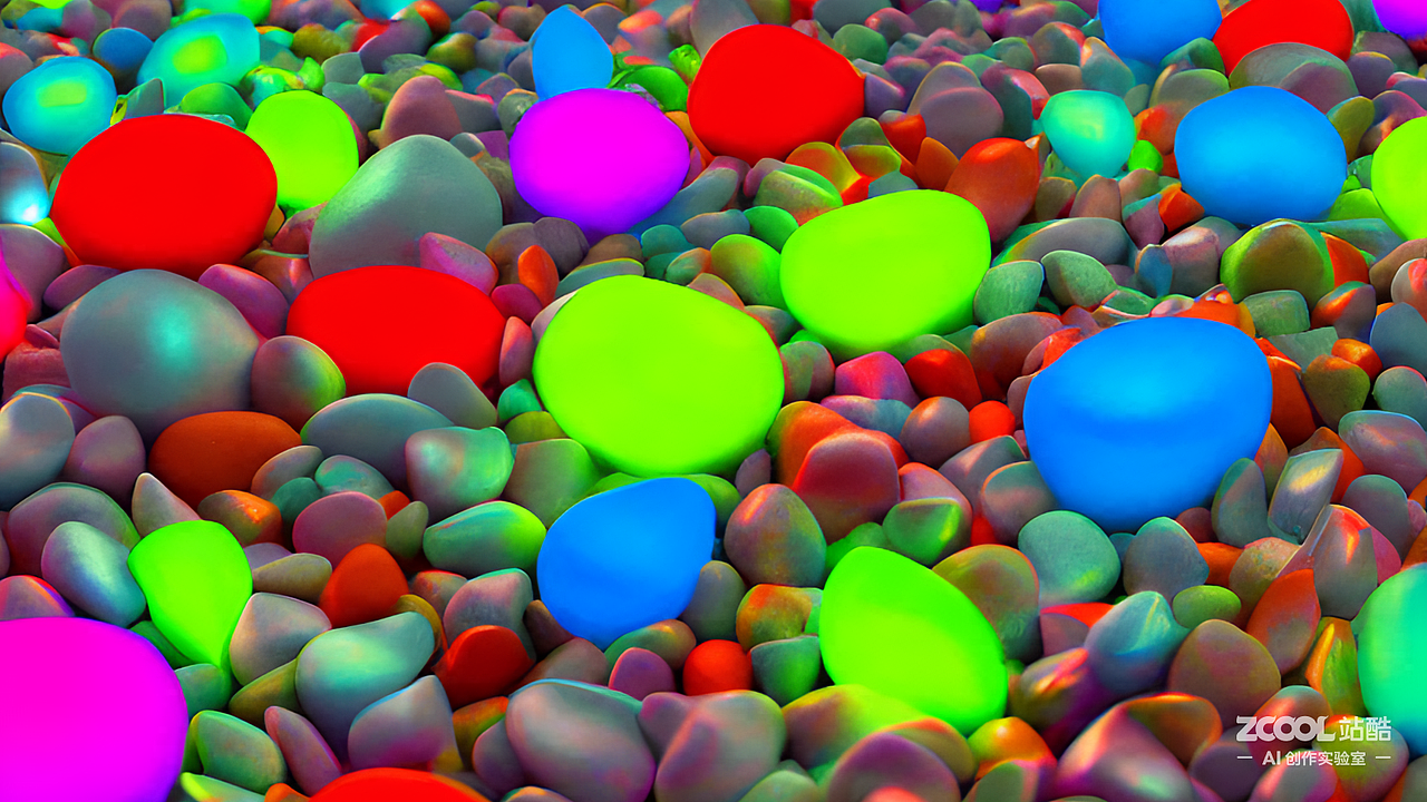 #AI创作实验室#【组图】五彩鹅卵石