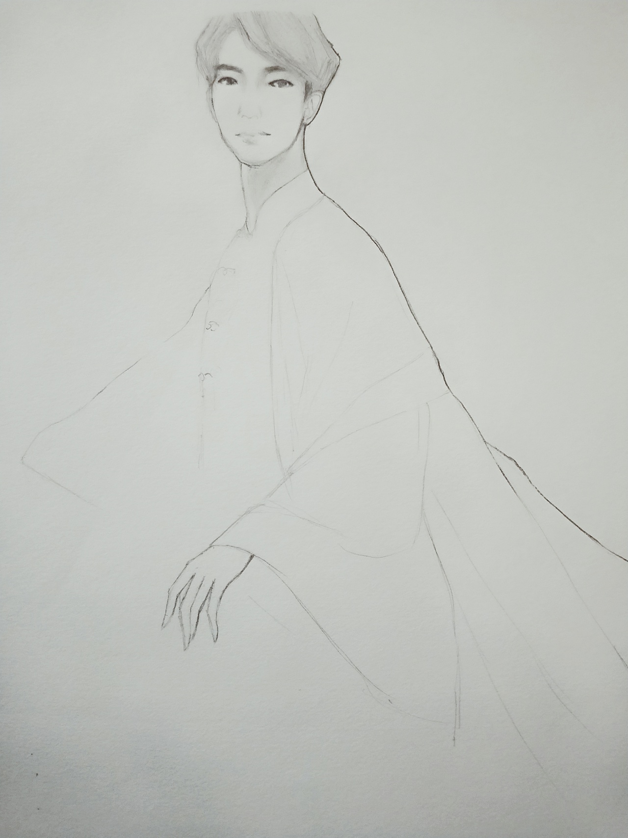 速写《白衣公子》