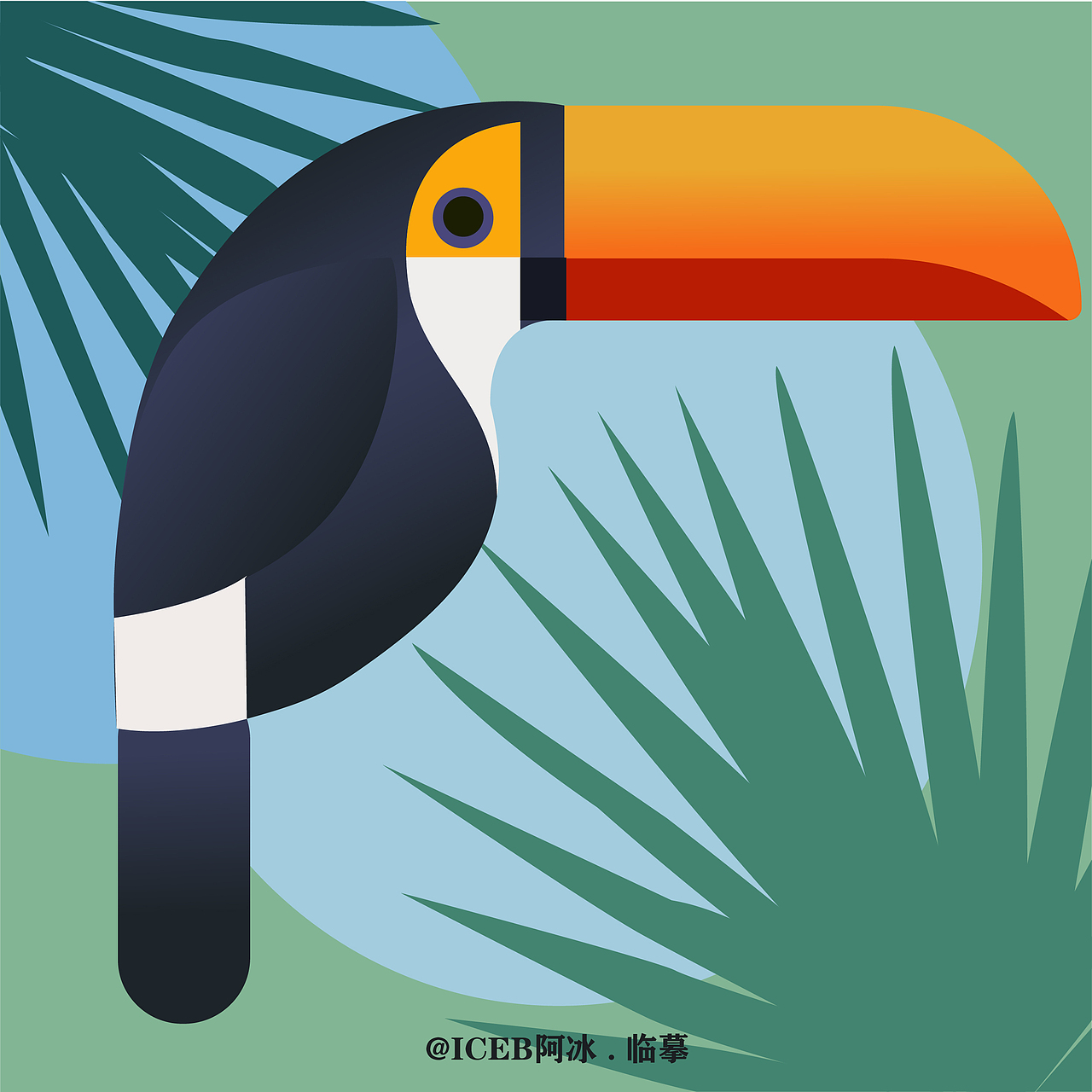 企鹅强化训练1画面构成训练重复性临摹