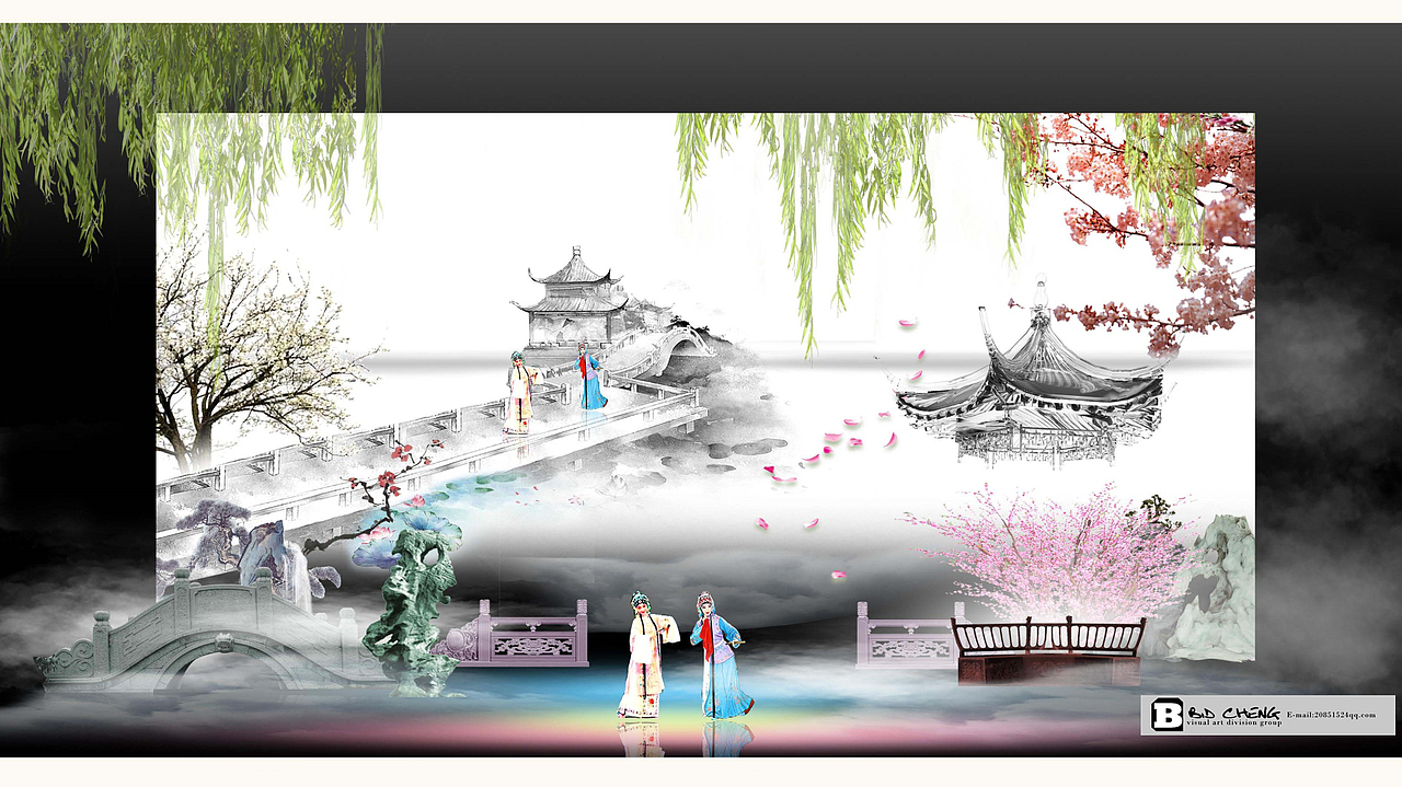 现代多媒体昆曲牡丹亭舞台概念方案设计