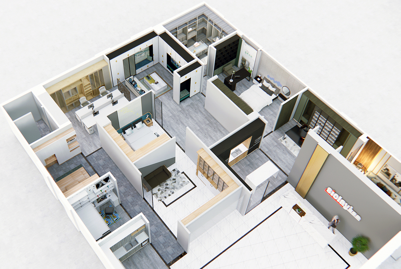 enscape定制家具展厅设计（图ZMjE0MDgxODY4） - 家装设计 - 站酷设计师sketchup设计原创素材 - 站酷ZCOOL