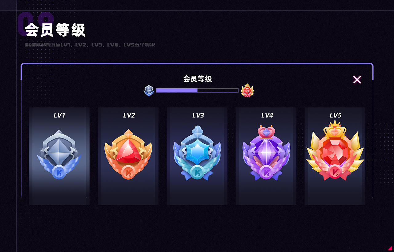 《聆心直播lingxin live》等级勋章升级