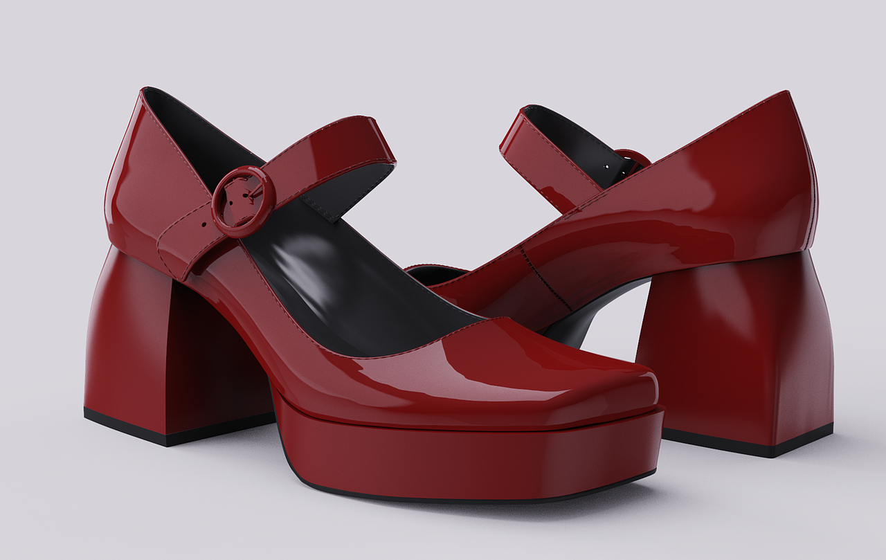 鞋子设计建模渲染