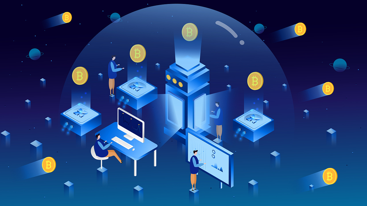 2.5d商务办公矢量插画