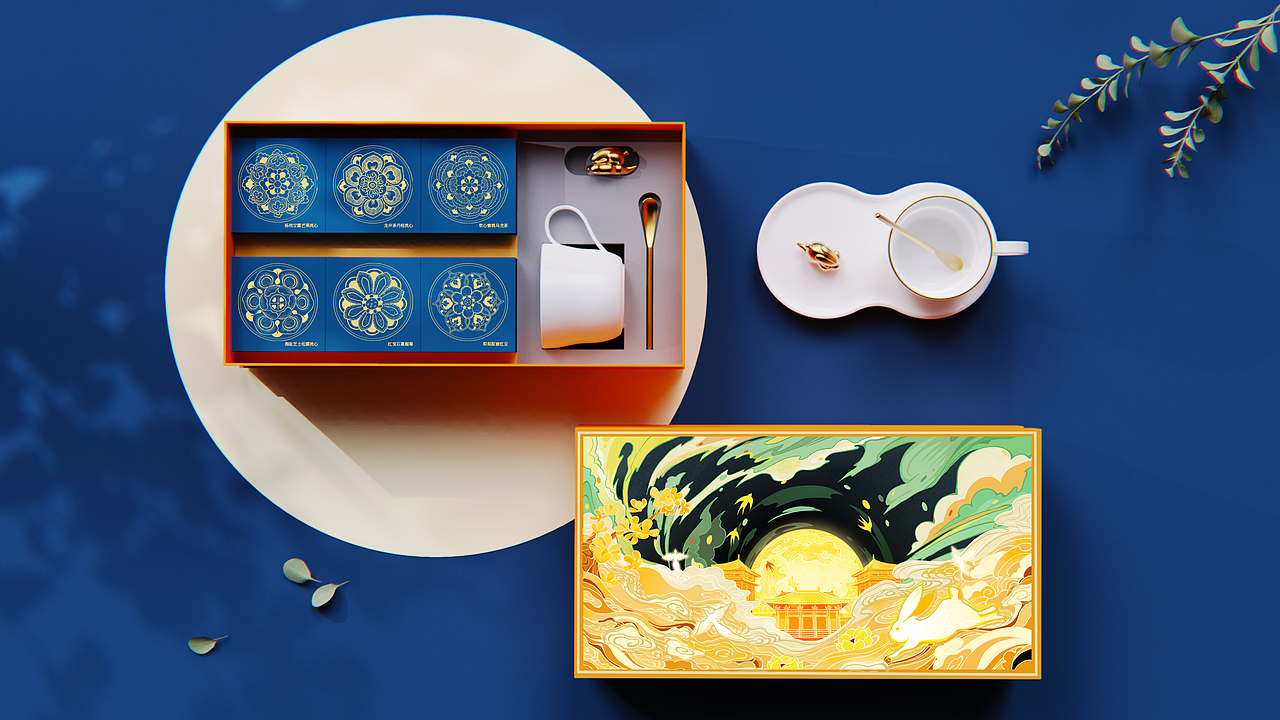 玉兔奔月中秋礼盒（图ZMjIwNTc2MDcy） - 生活用品 - 站酷设计师我们只有窗户原创素材 - 站酷ZCOOL