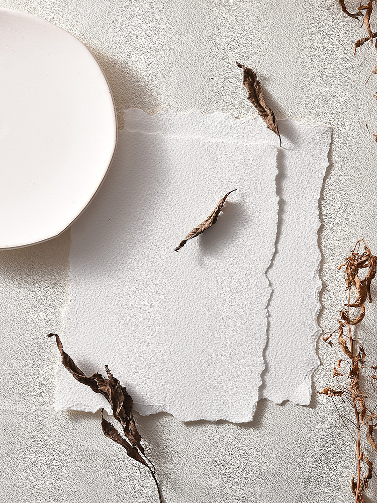 艺术纸特种纸拍摄复古凹凸纸拍摄 手撕毛边纸拍摄