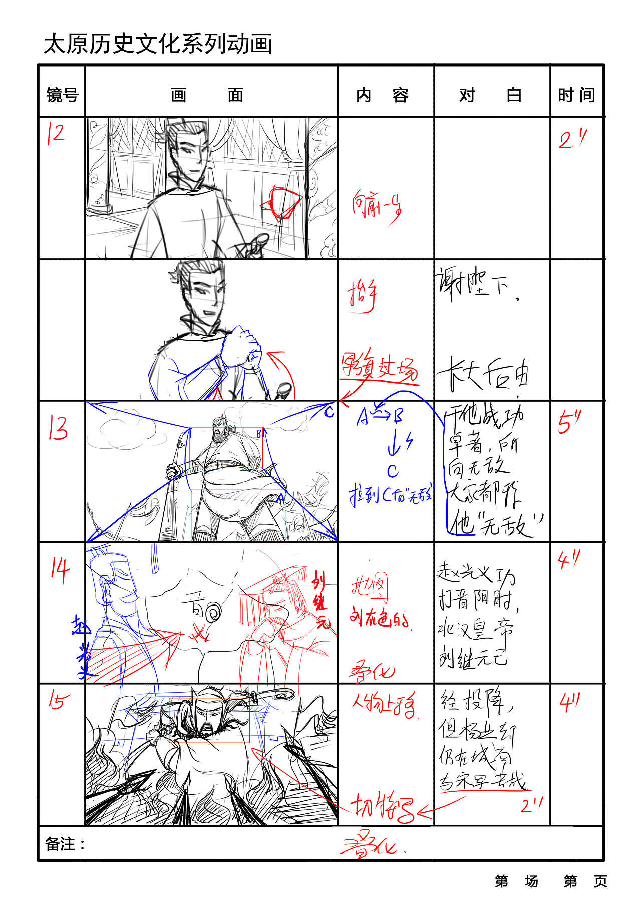 《太原历史名人—忠烈杨家》分镜头（图ZNjE1MjEyODA=） - 动画片 - 站酷设计师木童骑牛原创素材 - 站酷ZCOOL