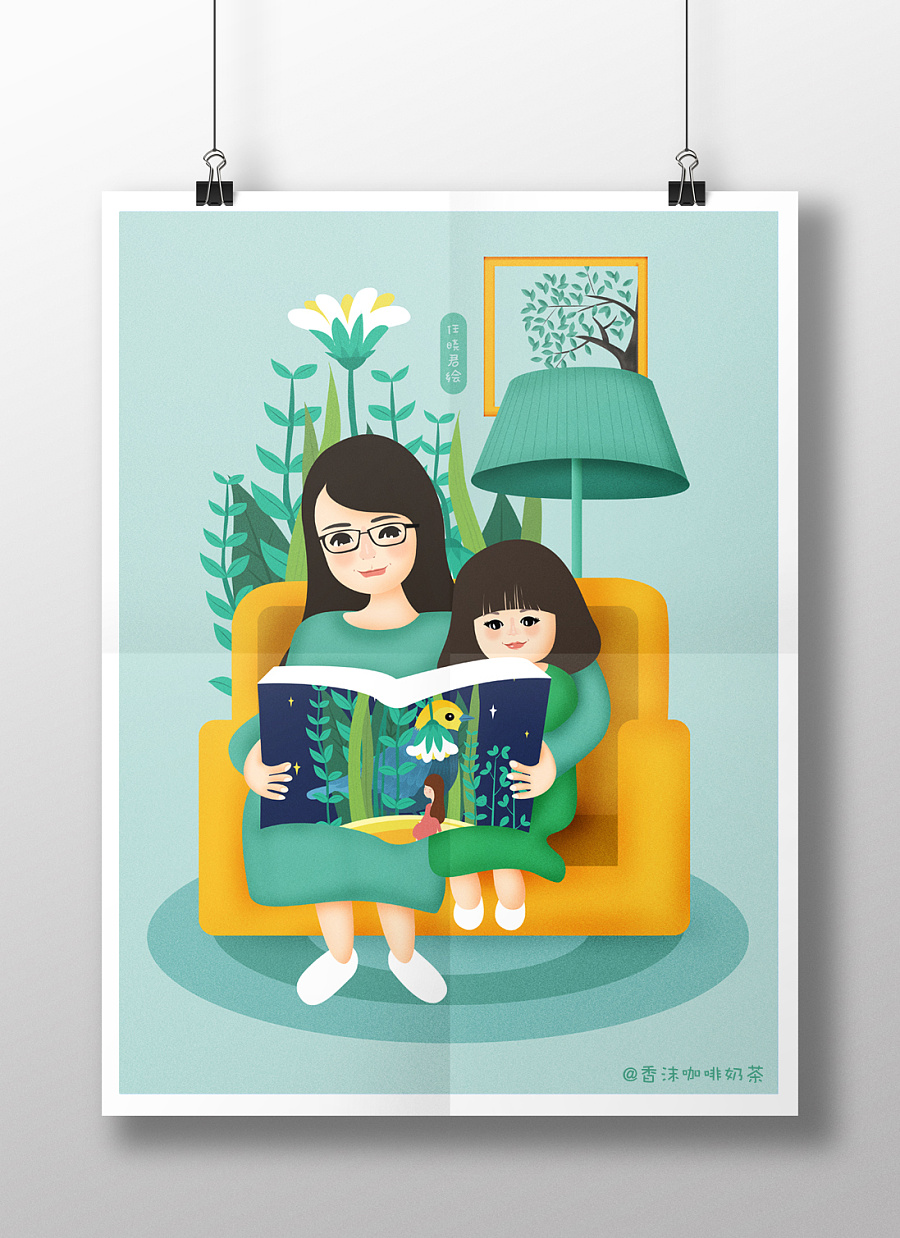 母女亲子共读,最温馨甜蜜的时刻
