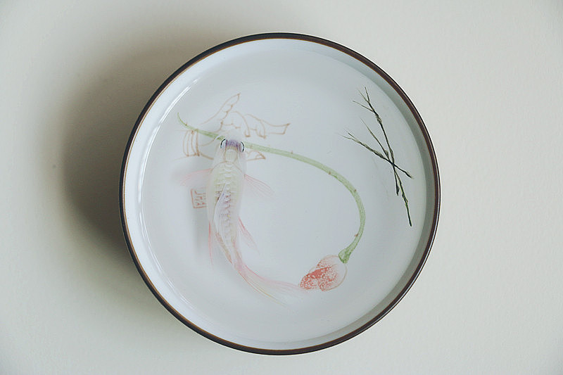 会画画的鱼/树脂画/手绘/跃然脂上