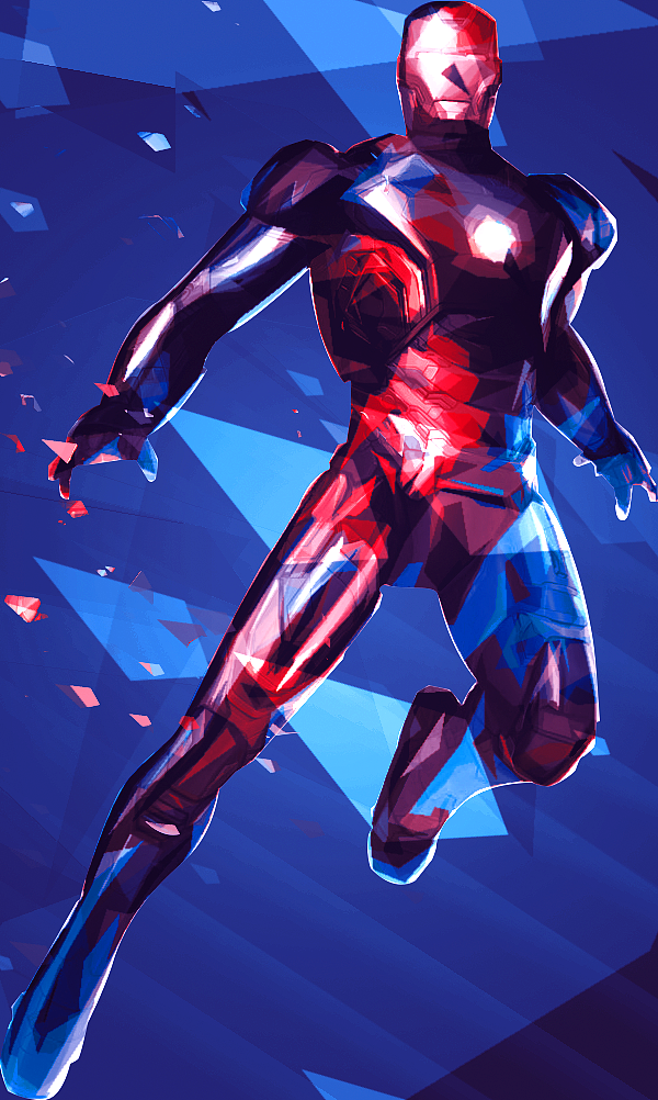 漫画风格的钢铁侠