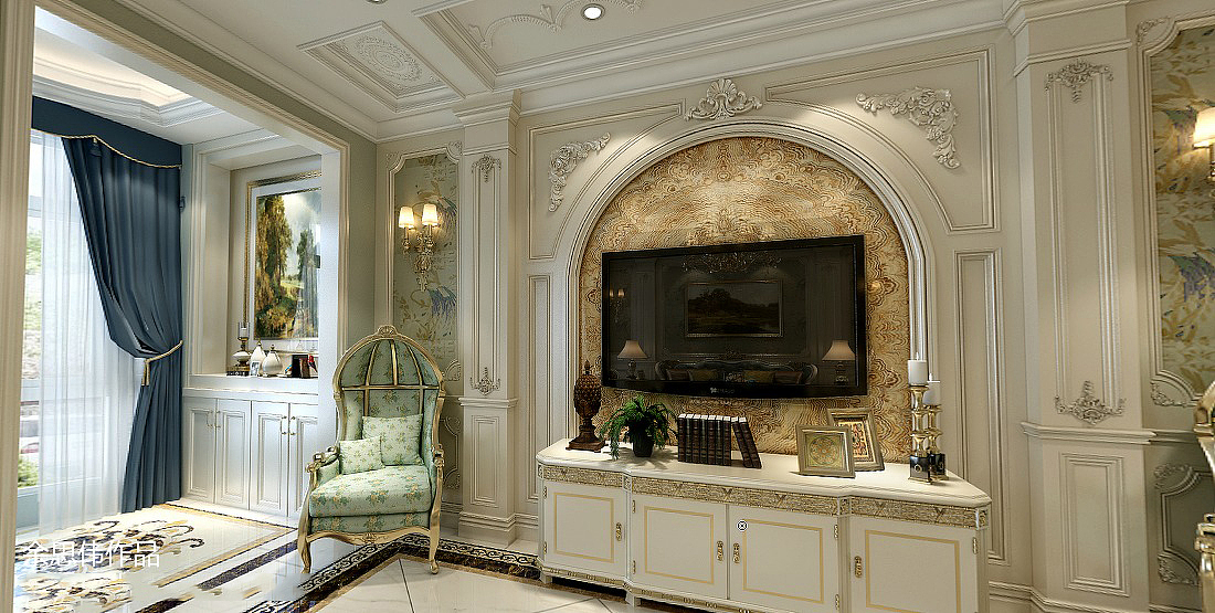 贵阳观山湖区装修公司|法式风格装修设计效果图
