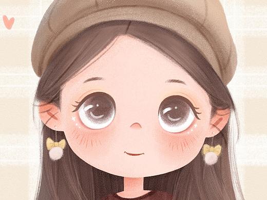 可爱女生头像插画（个人主页-ZNDk4Njc3NzY=） - 商业插画 - 站酷设计师鹿bebe原创素材 - 站酷ZCOOL